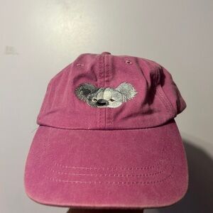 Pink Embroidered Koala Hat